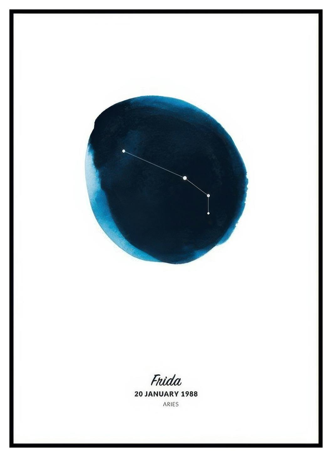 Signe du Zodiaque Bélier Poster Personnalisé (50x70 cm) - Poster Store
