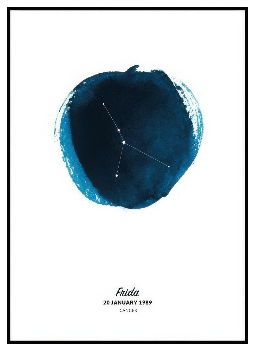 Signe du Zodiaque Cancer Poster Personnalisé (50x70 cm) - Poster Store