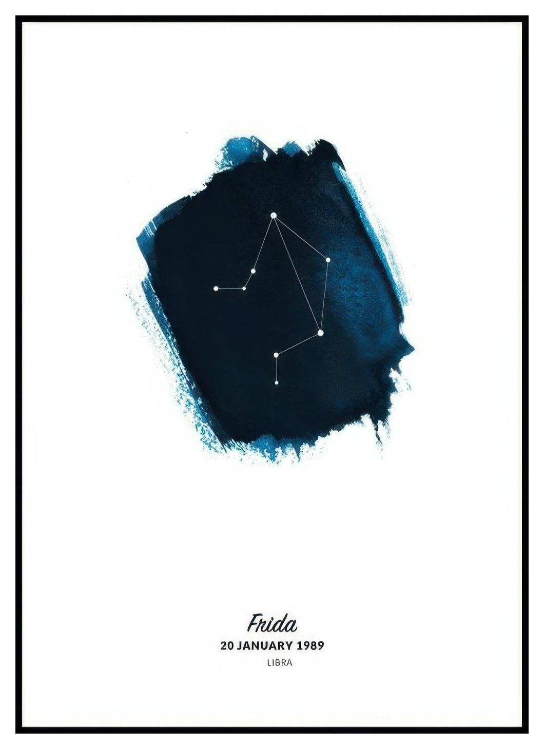 Znak zodiaku Waga Plakat Personalizowany (50x70 cm) - Poster Store