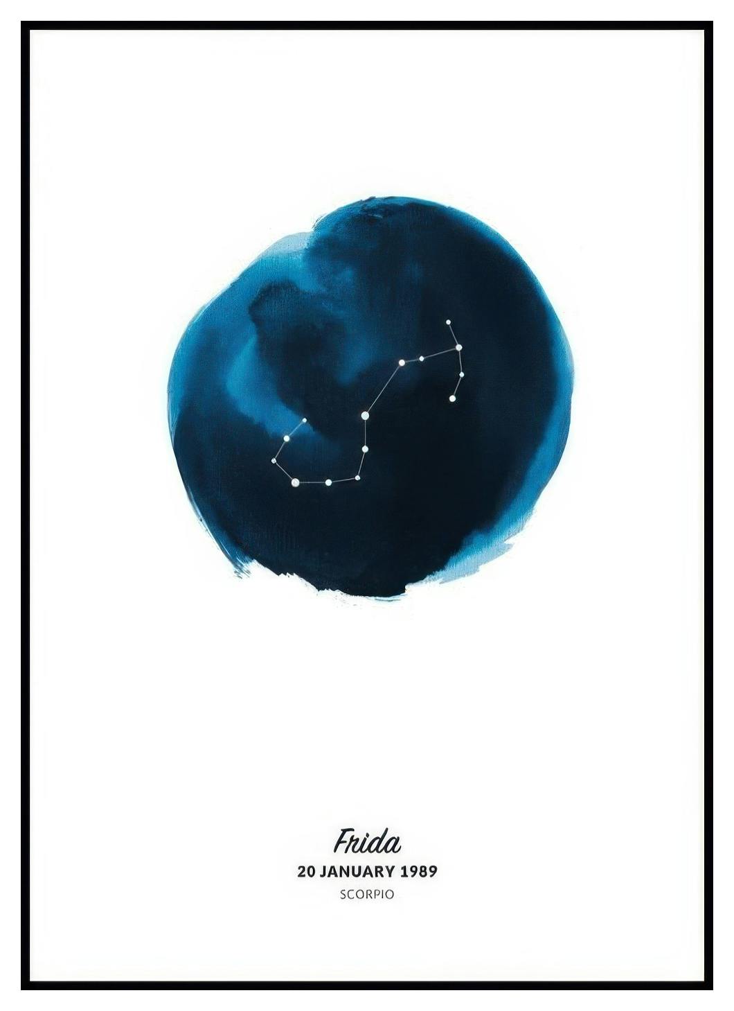 Signe du Zodiaque Scorpion Poster Personnalisé (50x70 cm) - Poster Store