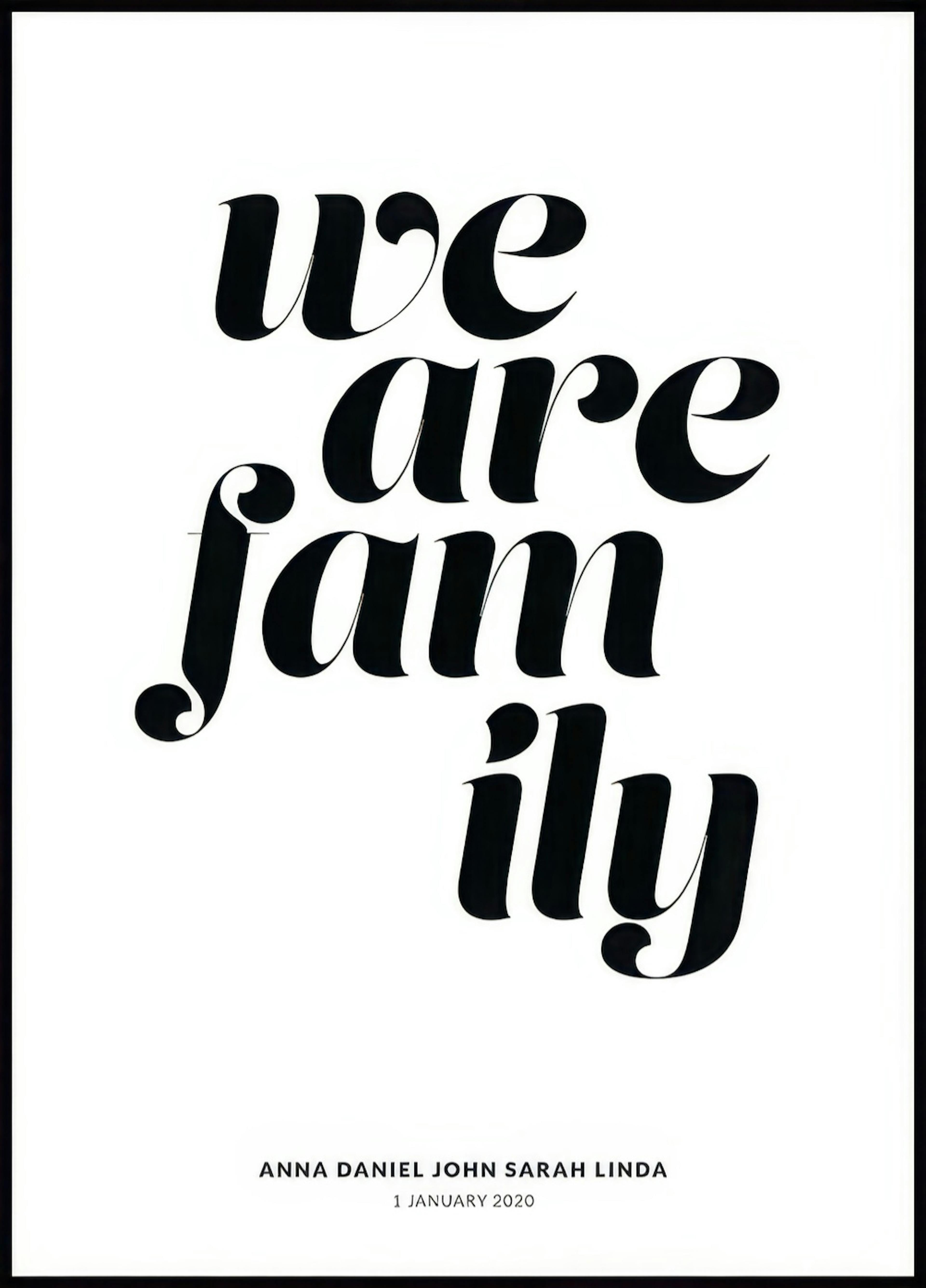 We Are Family persoonlijke poster 0