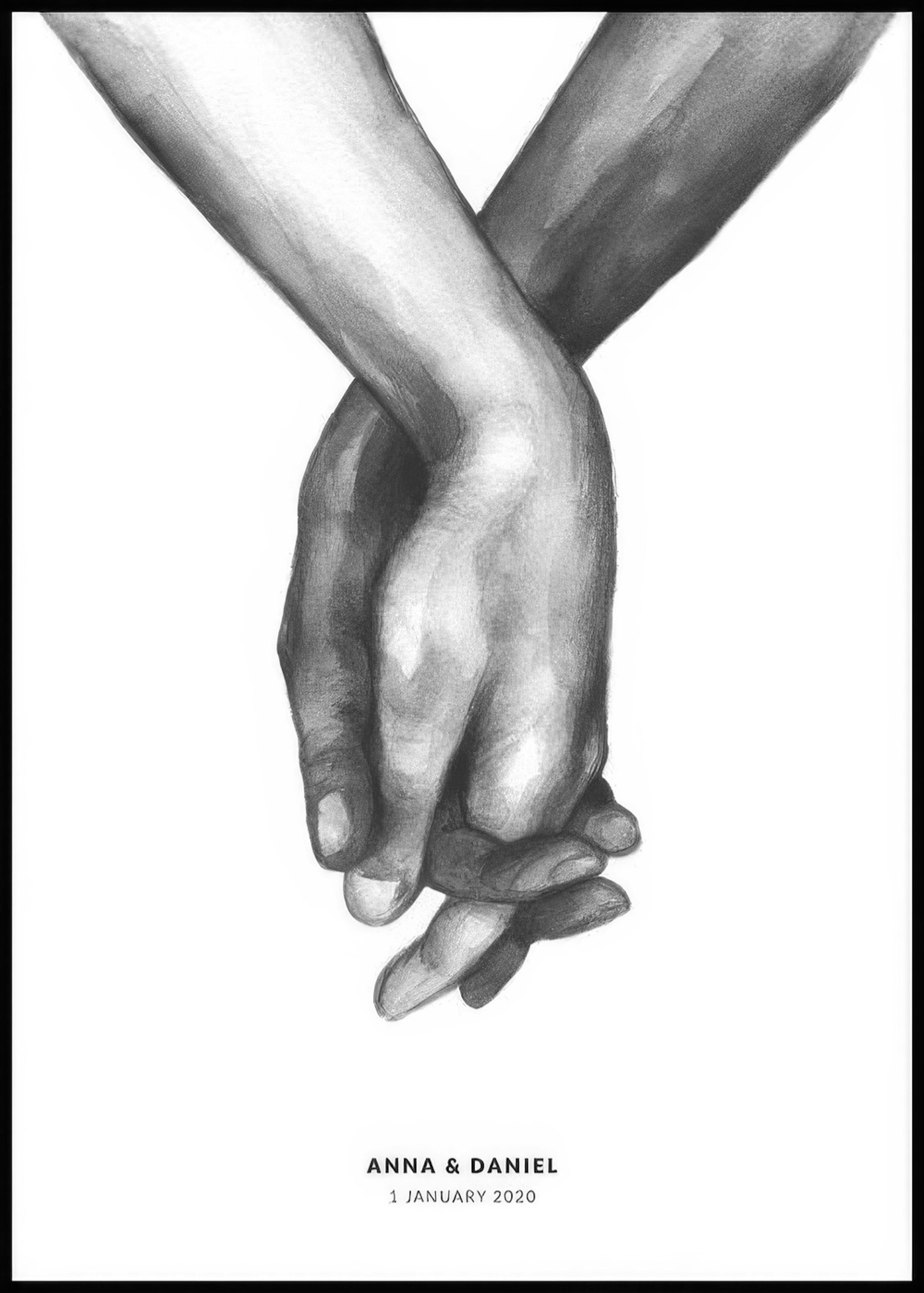 Watercolor Hands persoonlijke poster 0