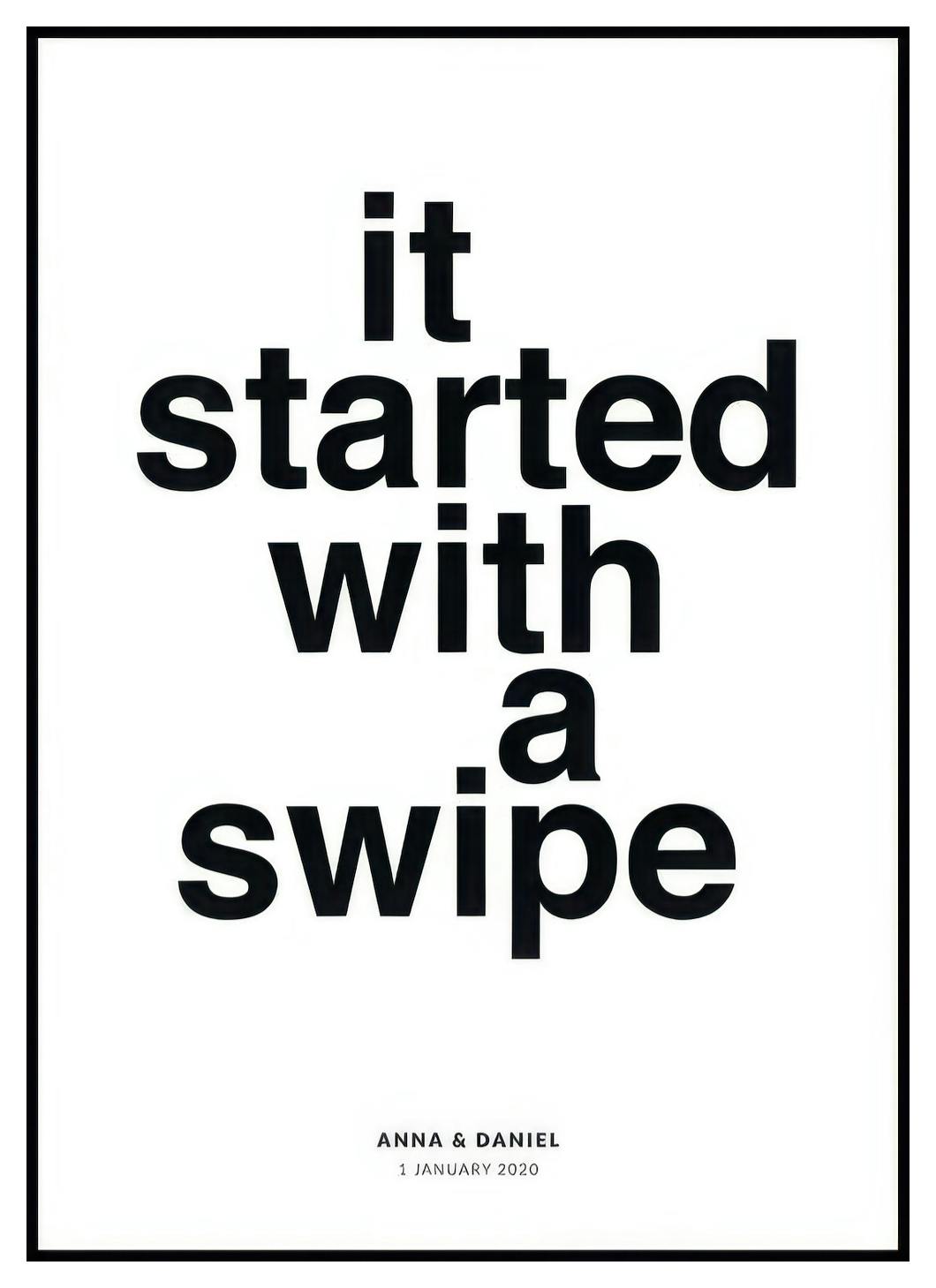 It Started With A Swipe Personal Poster (30x40 cm) - Poster Store