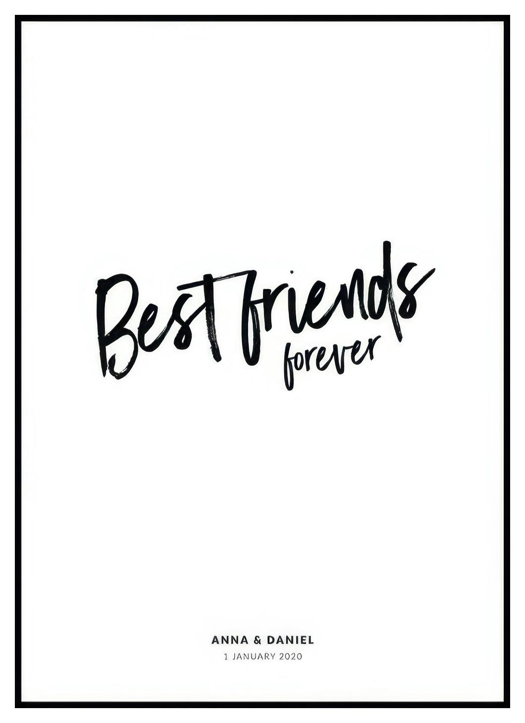 Migliori amici per sempre poster personalizzato (50x70 cm) - Poster Store