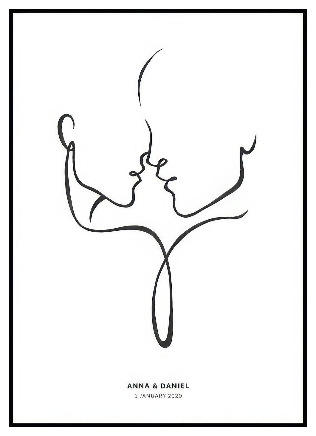 Prints Almost Kiss Personal Poster (30x40 cm) - Poster Store