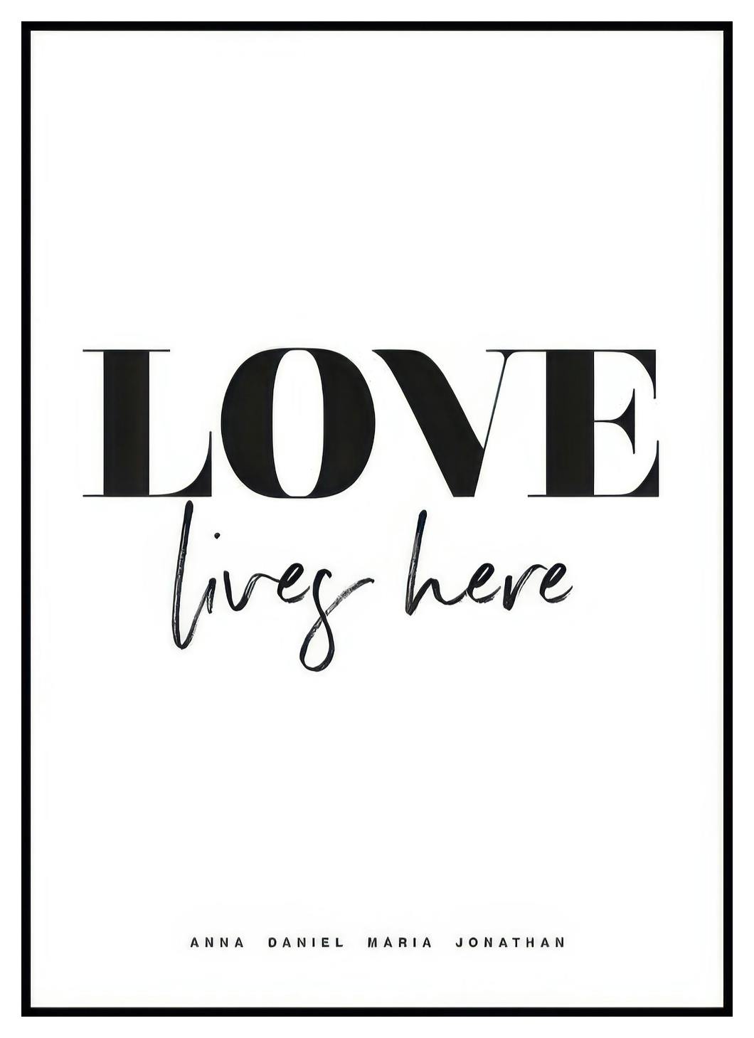 L'Amour Habite Ici No2 Poster Personnalisé (50x70 cm) - Poster Store