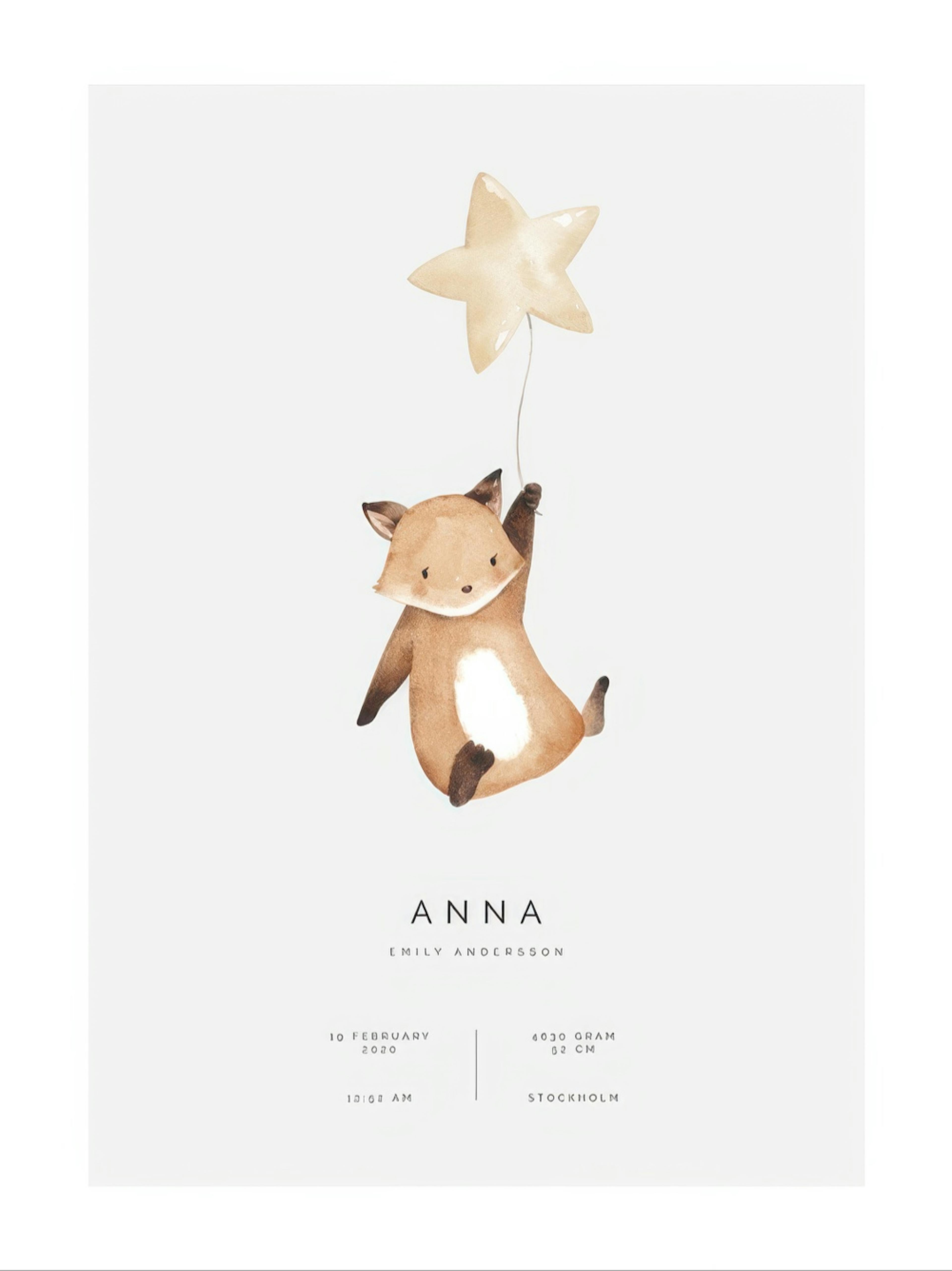 Fliegender Fuchs Personalisiert Poster thumbnail