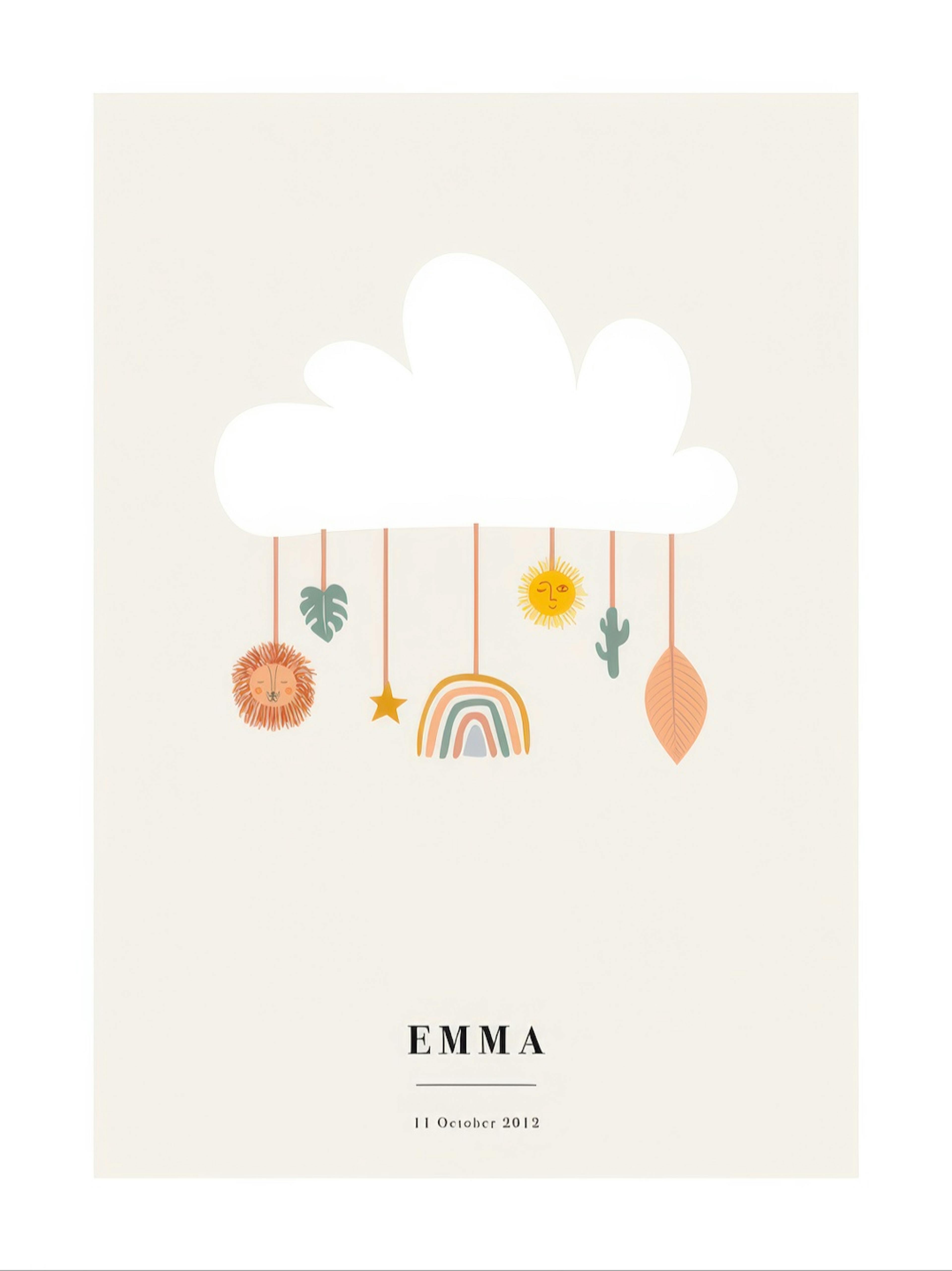 Wolken Mobile Personalisiert Poster thumbnail