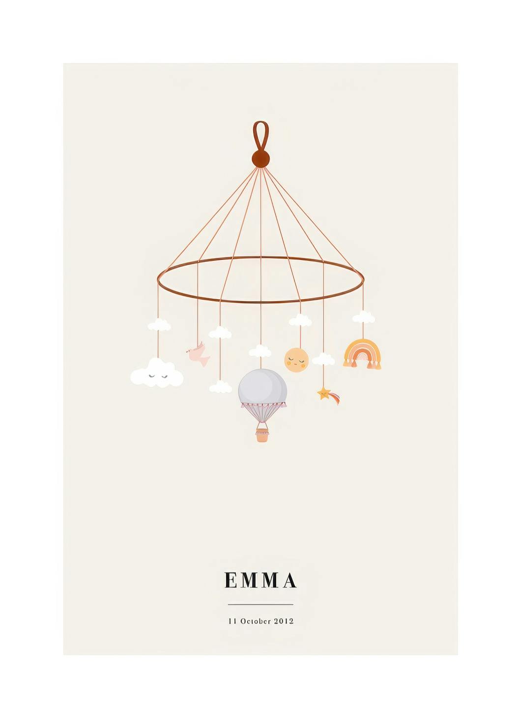 Himmel mobil Personlig Poster (50x70 cm) - Poster Store