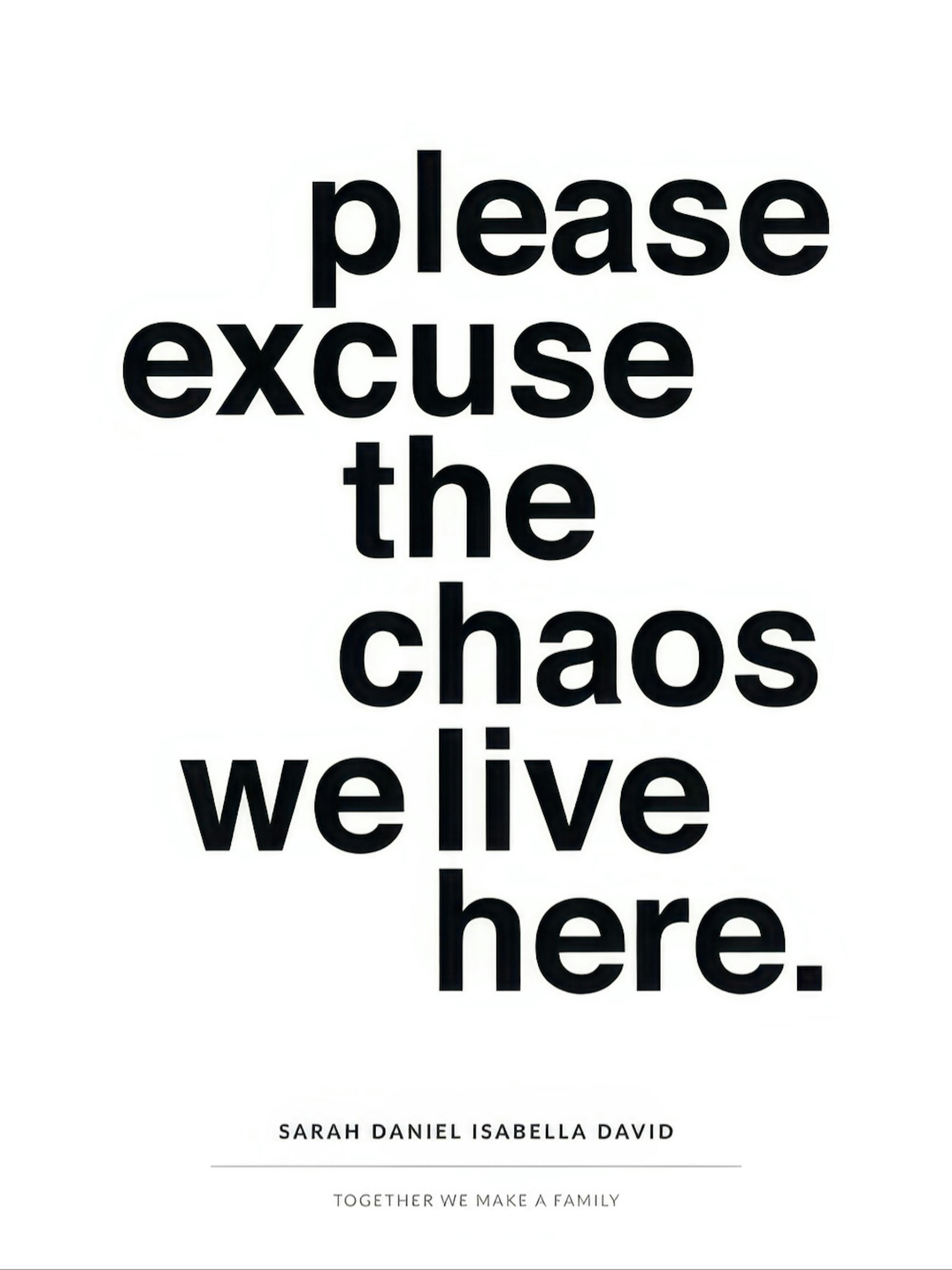 Excuse the Chaos Personalisiert Poster thumbnail