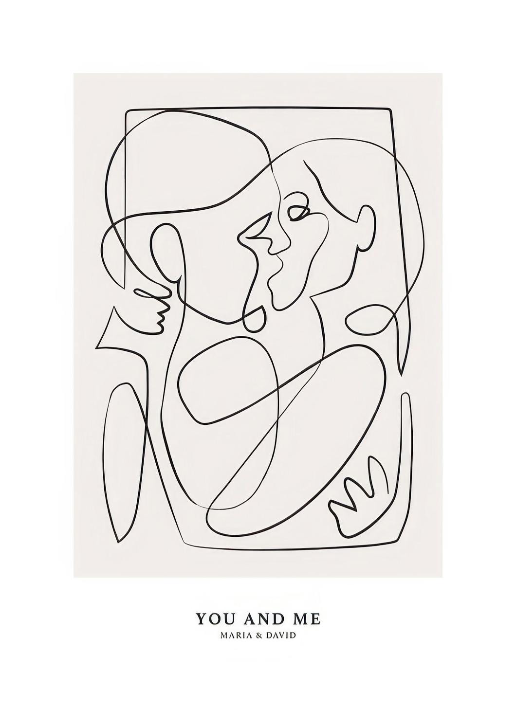 Abstrakte figurer nr. 2 personlig plakat (30x40 cm) - Poster Store