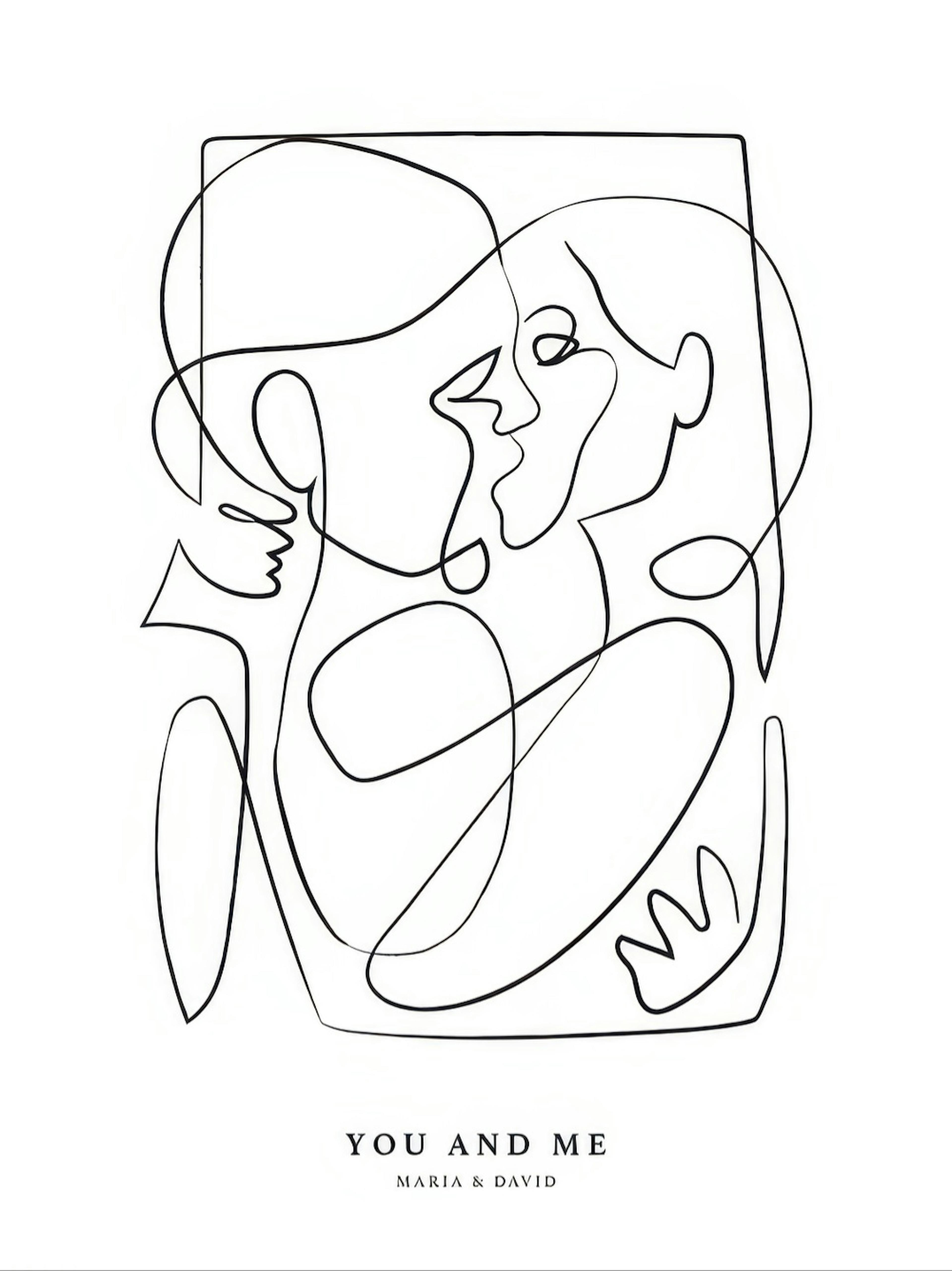 Figure astratte N. 2 bianco e nero poster personalizzato thumbnail