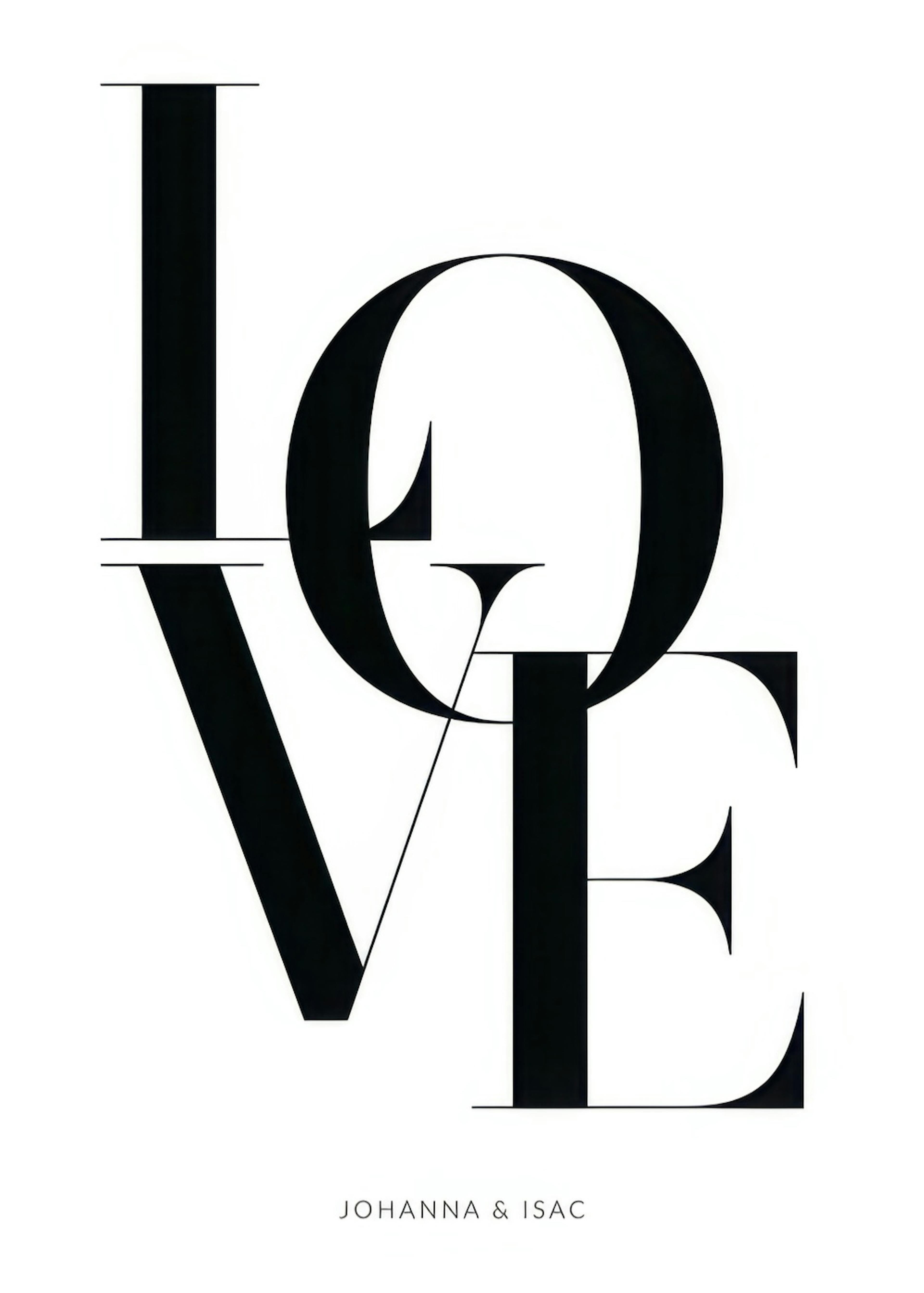 Love BW persoonlijke poster 0