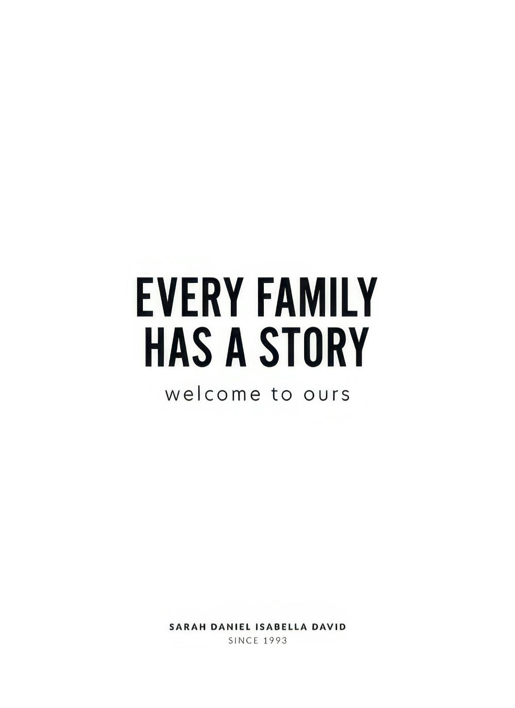 Family Story No1 personlig plakat (50x70 cm) - Poster Store
