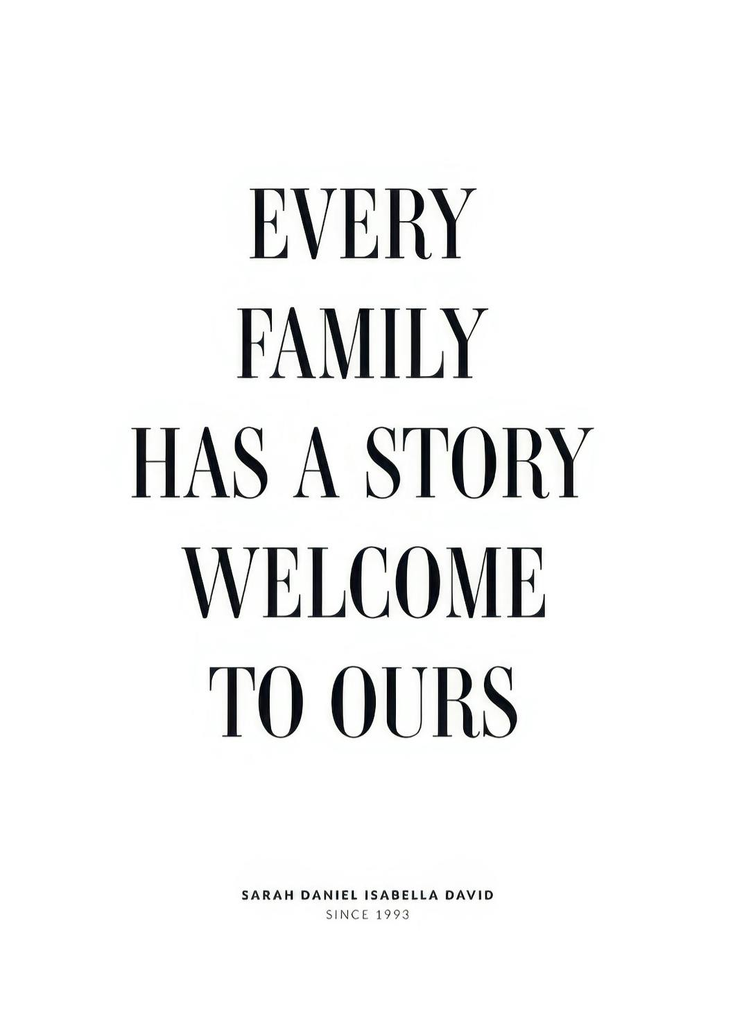 Histoire de Famille No2 Poster Personnalisé (50x70 cm) - Poster Store