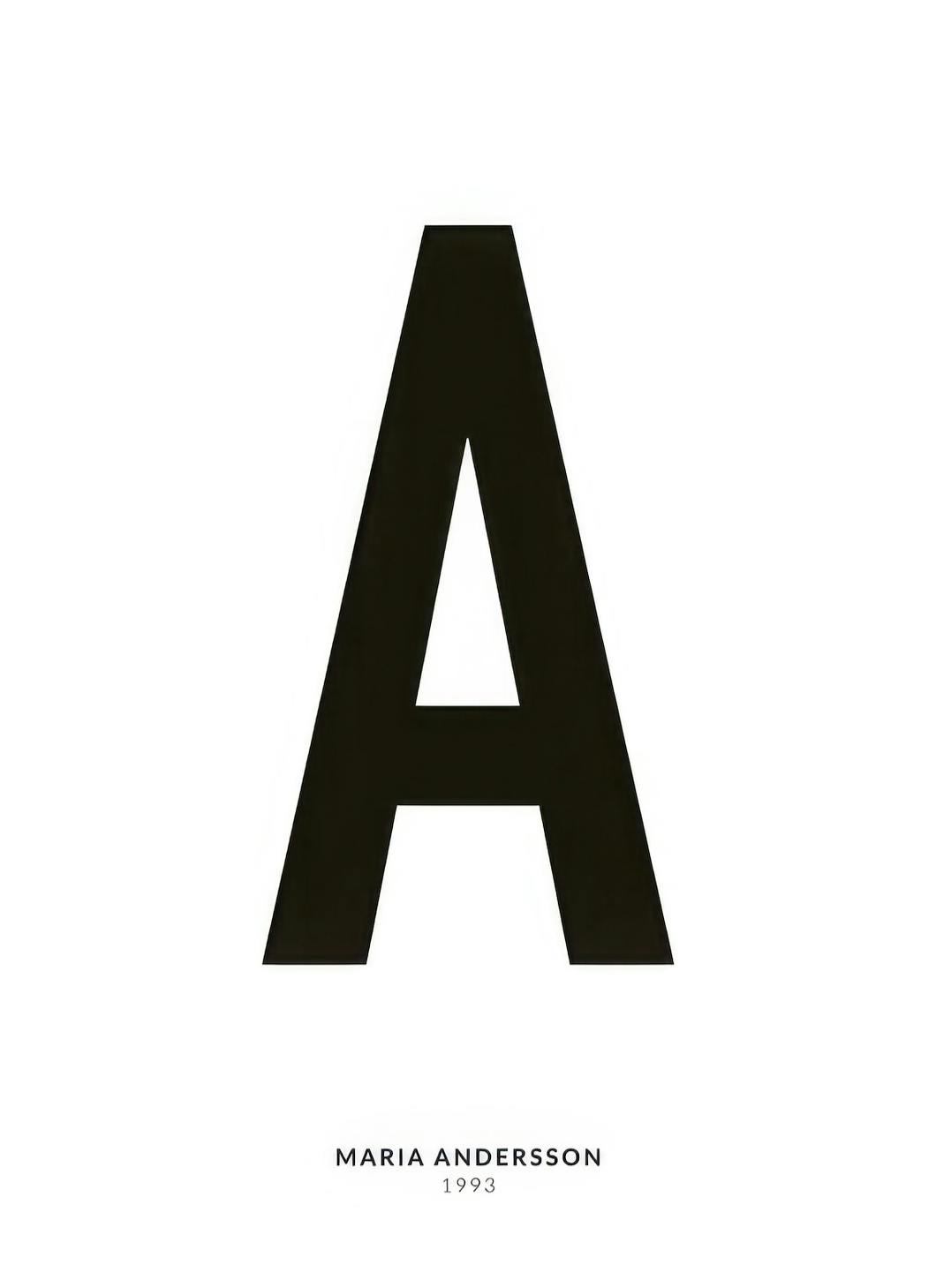 La mia lettera A poster personalizzato (50x70 cm) - Poster Store
