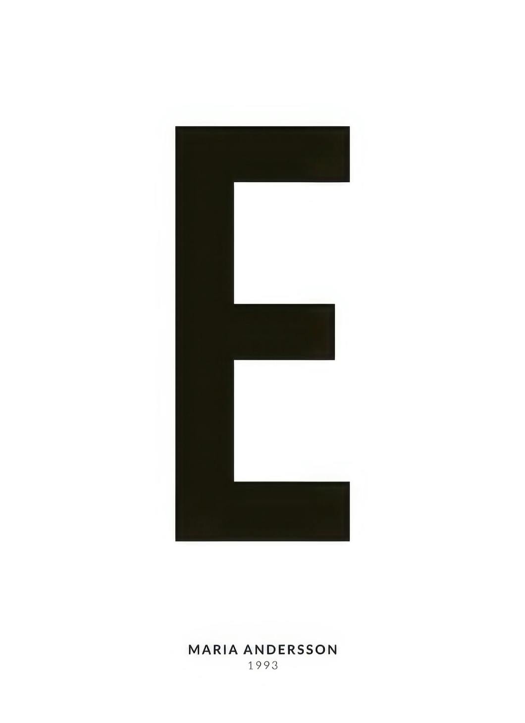 La mia lettera E poster personalizzato (50x70 cm) - Poster Store