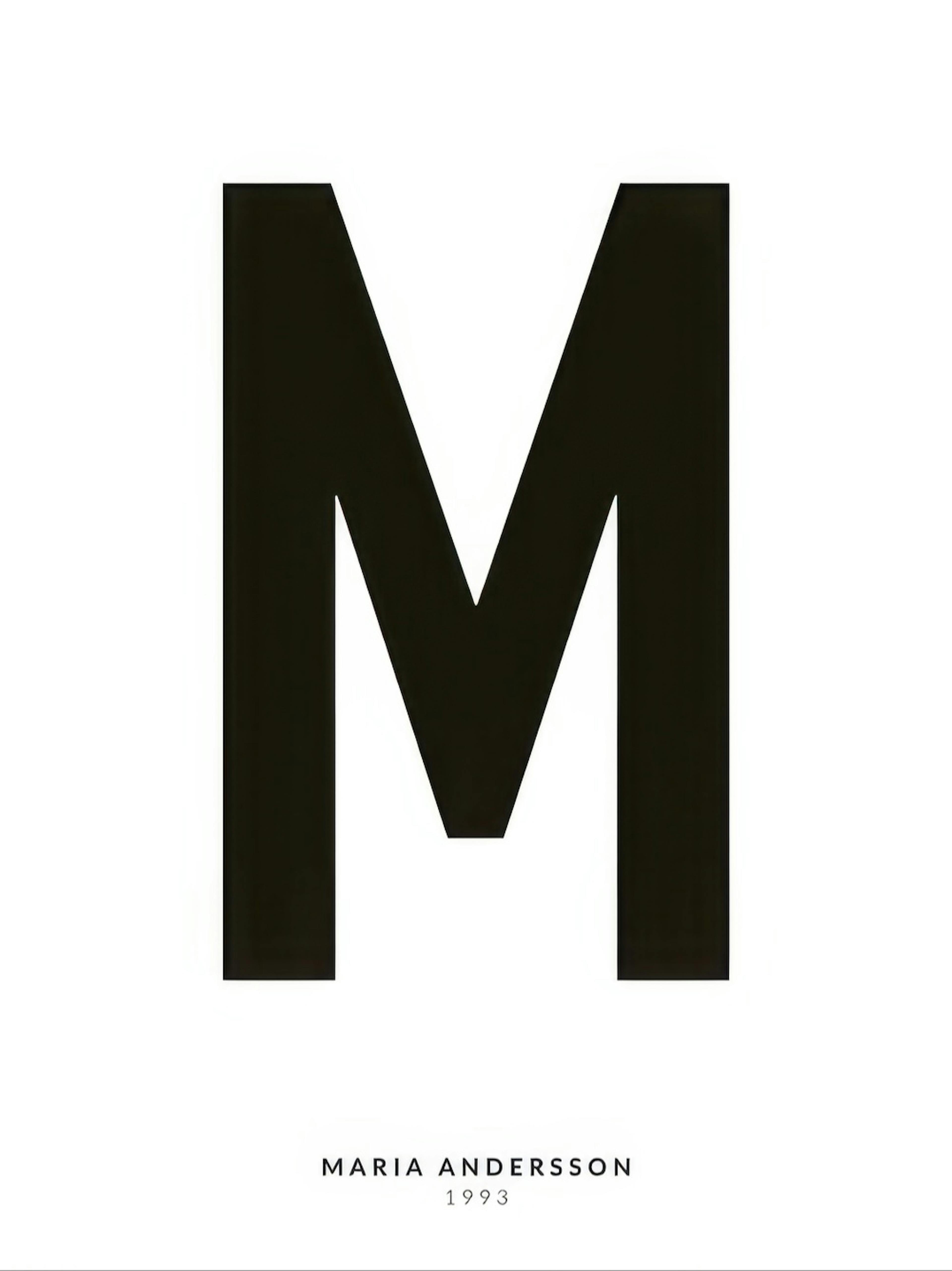 Mit bogstav M personlig plakat thumbnail