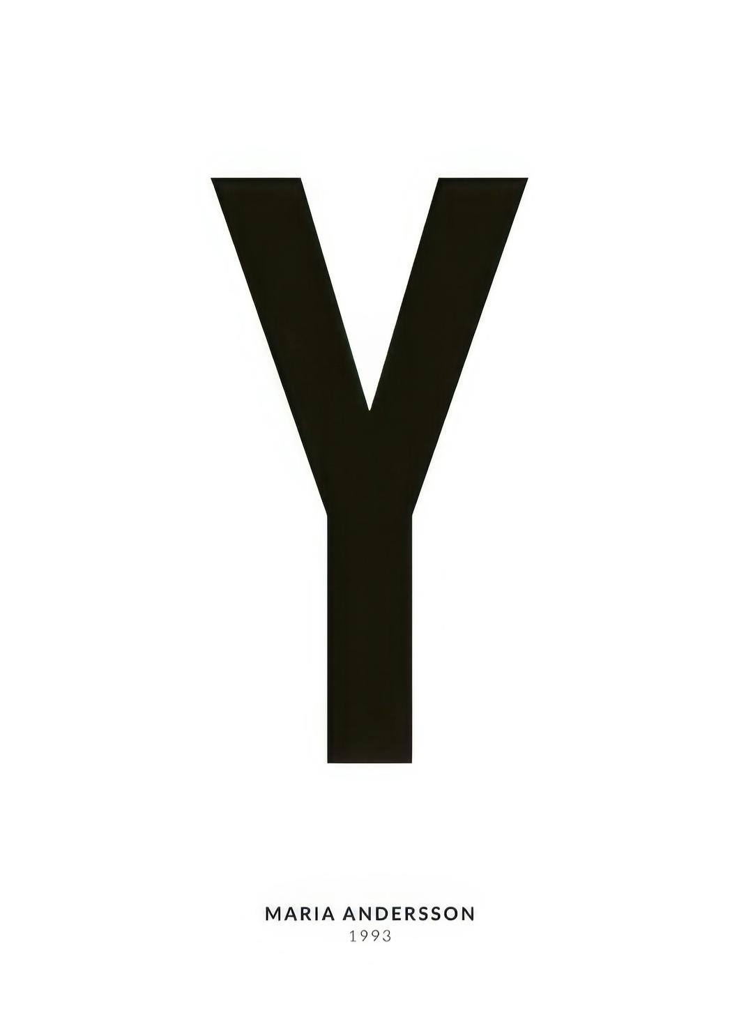 Ma Lettre Y Poster Personnalisé (50x70 cm) - Poster Store
