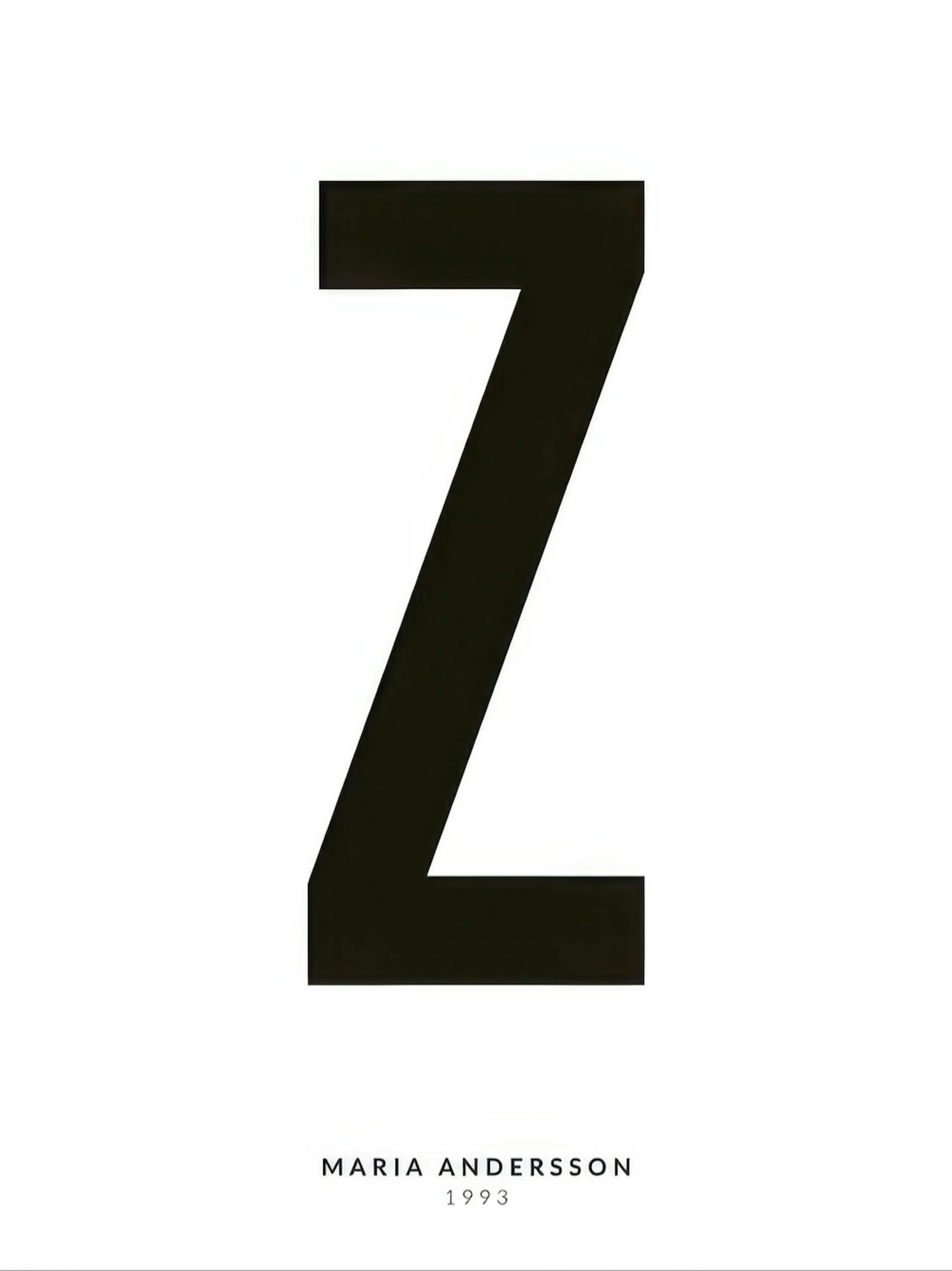 Ma Lettre Z Poster Personnalisé thumbnail