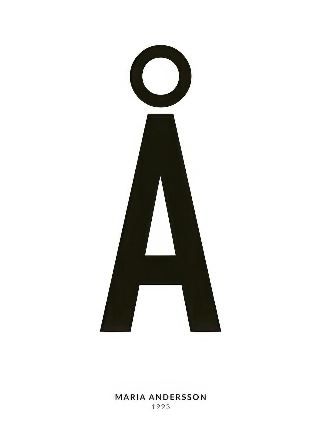 Ma Lettre Å Poster Personnalisé (50x70 cm) - Poster Store