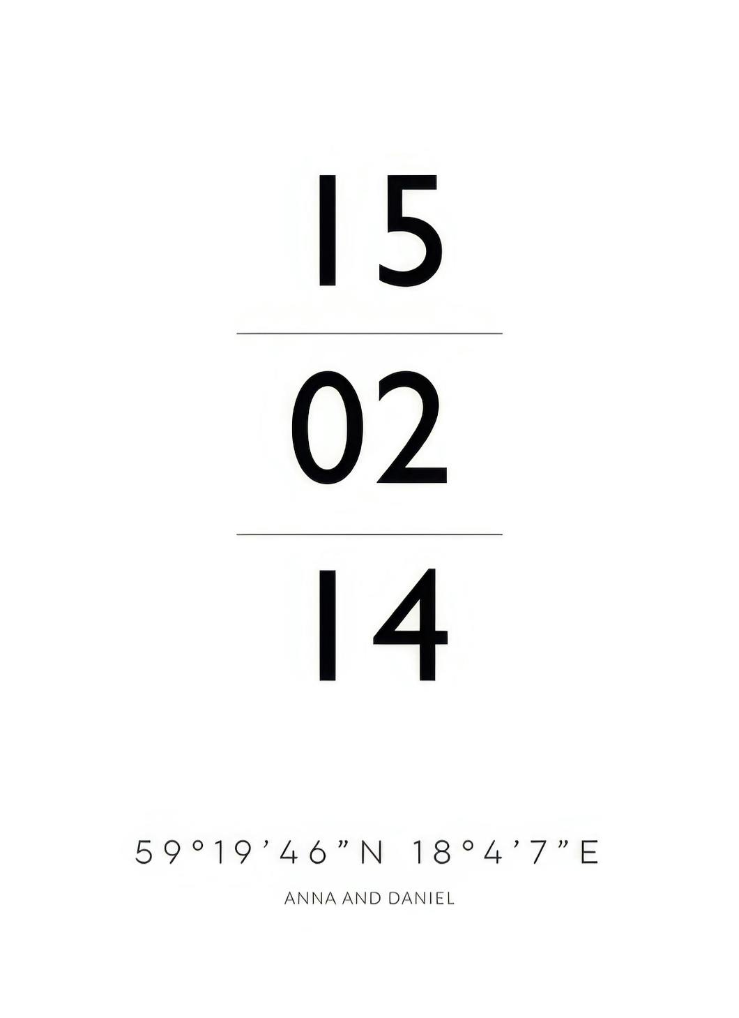 La Date Blanche Poster Personnalisé - Poster Store