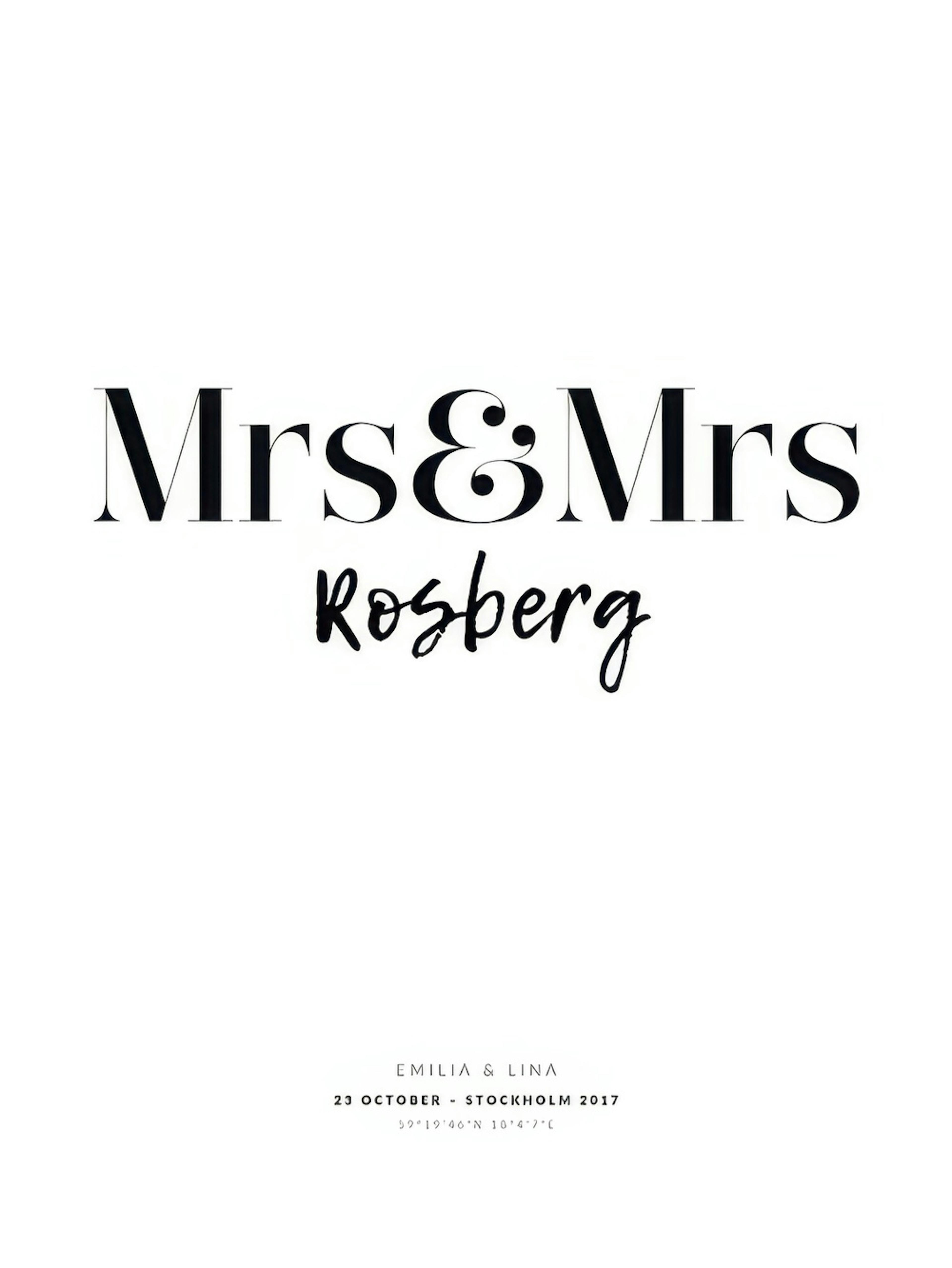 Mrs And Mrs Osobní Plakát thumbnail