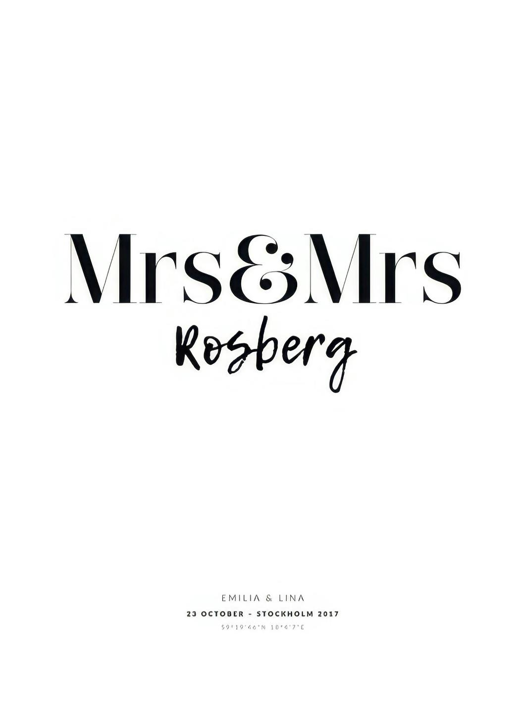 Mme et Mme Poster Personnalisé (50x70 cm) - Poster Store