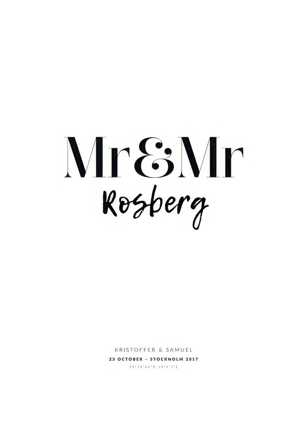 Il signor e il signor poster personalizzato (50x70 cm) - Poster Store