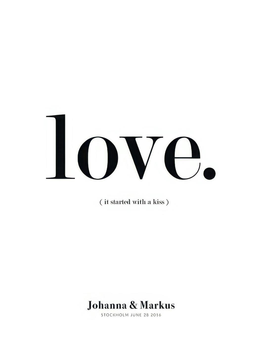 Tutto è iniziato con un bacio poster personalizzato (50x70 cm) - Poster Store