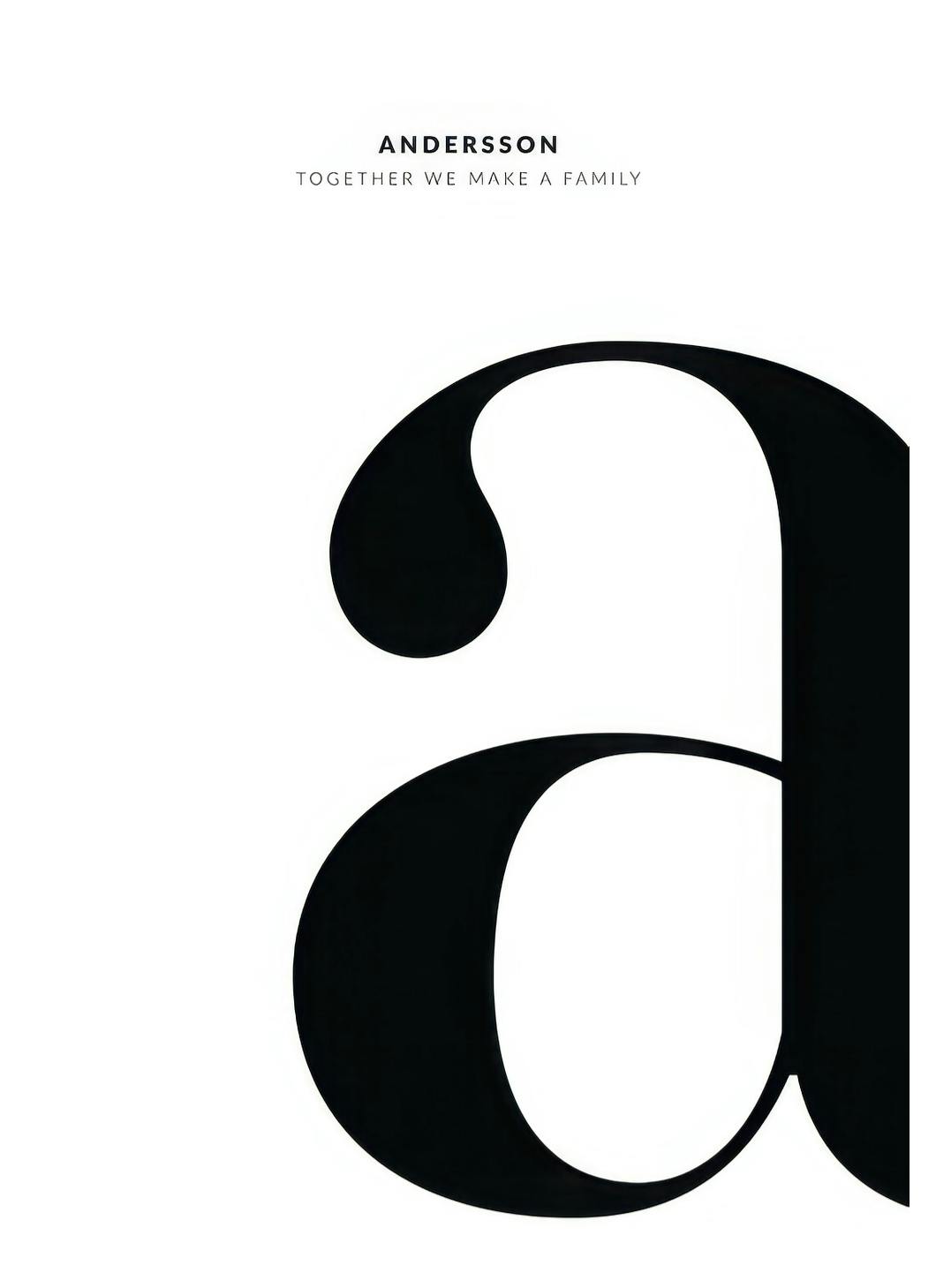 Lettera A poster personalizzato (50x70 cm) - Poster Store