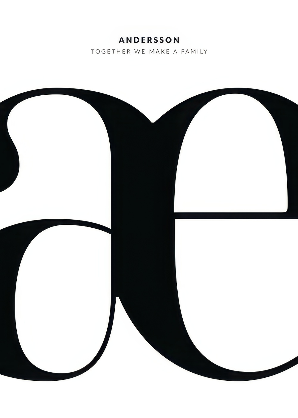 Letter AE Personal Poster with Monochrome Typography | Poster Store EU