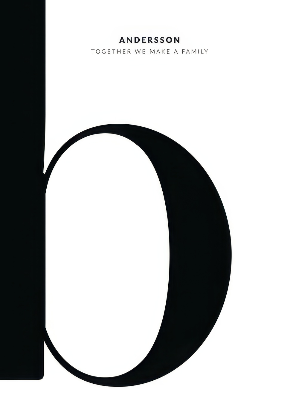 Letter B Personal Poster with Monogram Design | Poster Store US