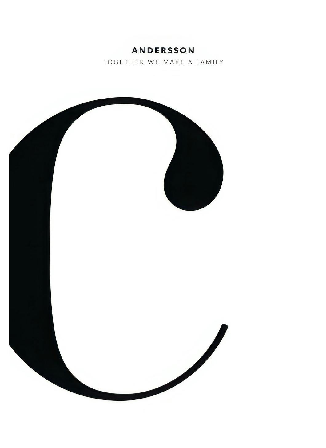 Lettera C poster personalizzato (50x70 cm) - Poster Store