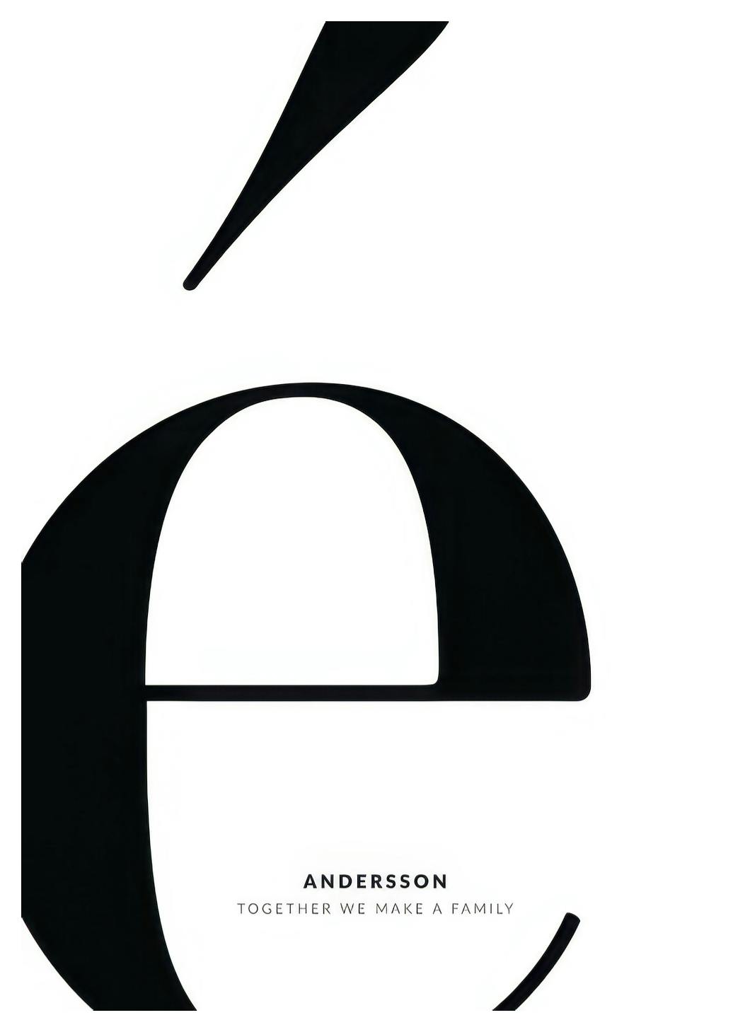 Letter É persoonlijke poster (50x70 cm) - Poster Store