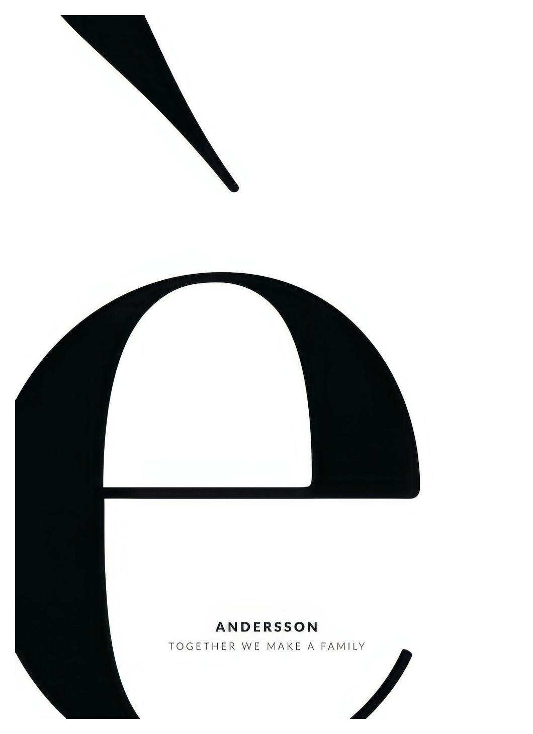 Lettre È Poster Personnalisé (50x70 cm) - Poster Store