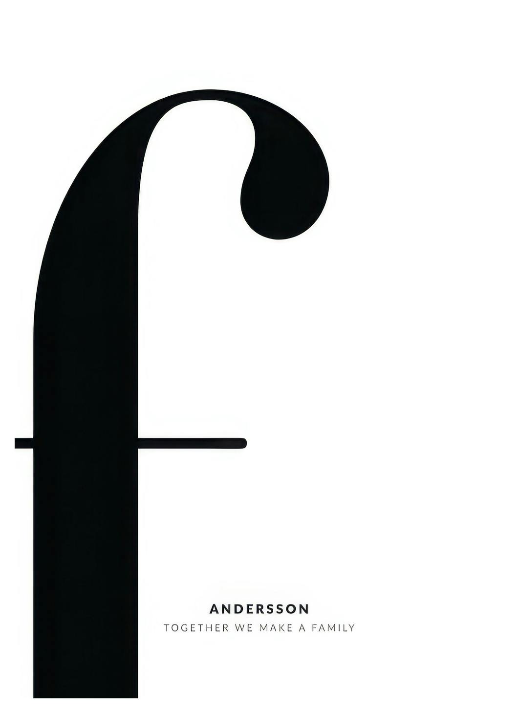Lettre F Poster Personnalisé (50x70 cm) - Poster Store
