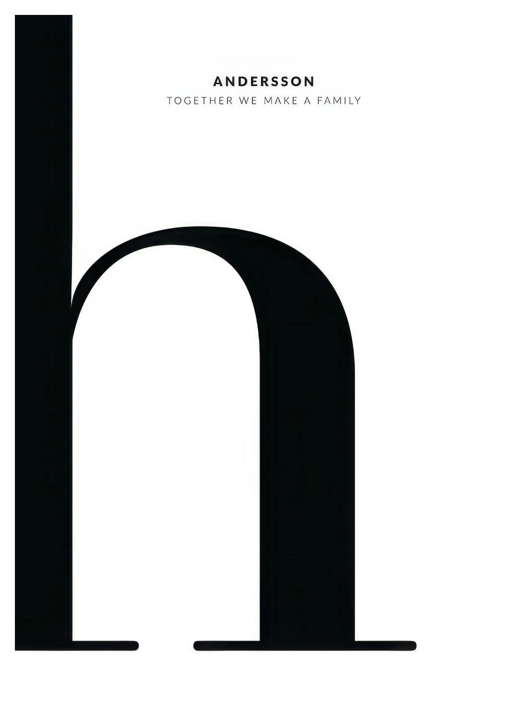 Lettre H Poster Personnalisé (50x70 cm) - Poster Store