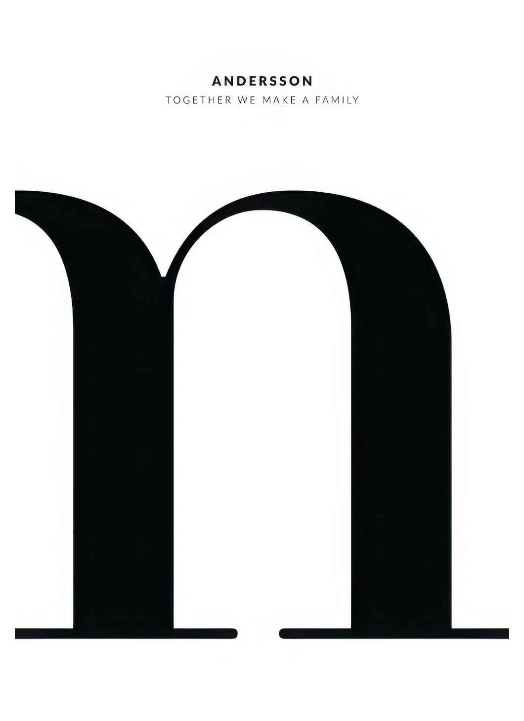 Lettre M Poster Personnalisé (50x70 cm) - Poster Store
