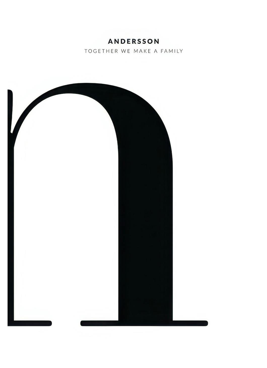 Bokstav N personlig plakat (50x70 cm) - Poster Store