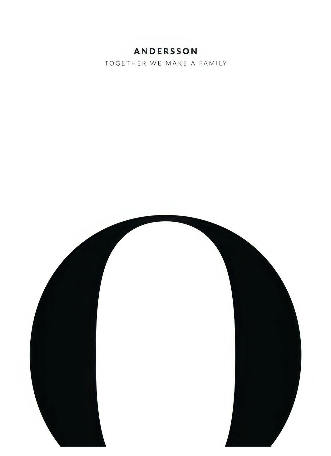 Lettre O Poster Personnalisé (50x70 cm) - Poster Store