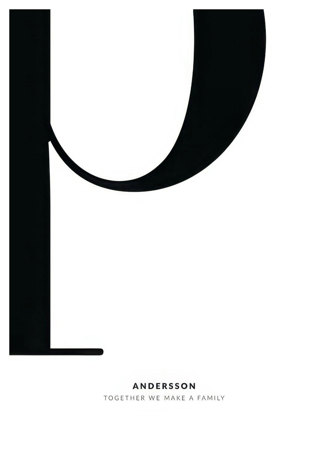Bokstav P personlig plakat (50x70 cm) - Poster Store