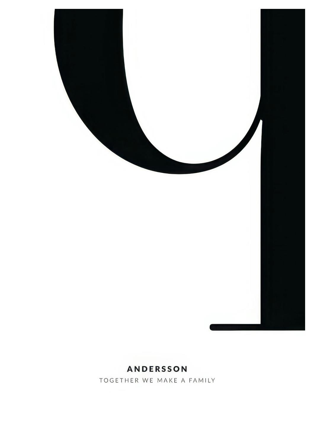 Bokstav Q personlig plakat (50x70 cm) - Poster Store