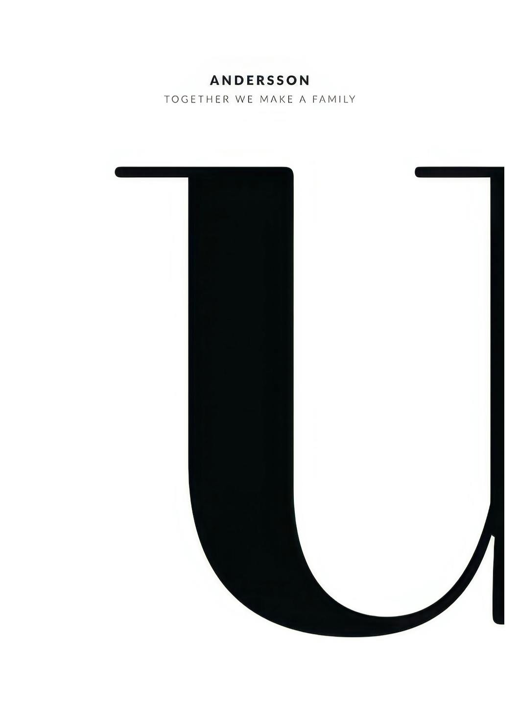 Lettera U poster personalizzato (50x70 cm) - Poster Store