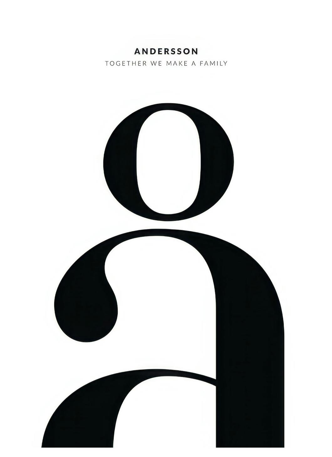 Letter Å persoonlijke poster (50x70 cm) - Poster Store