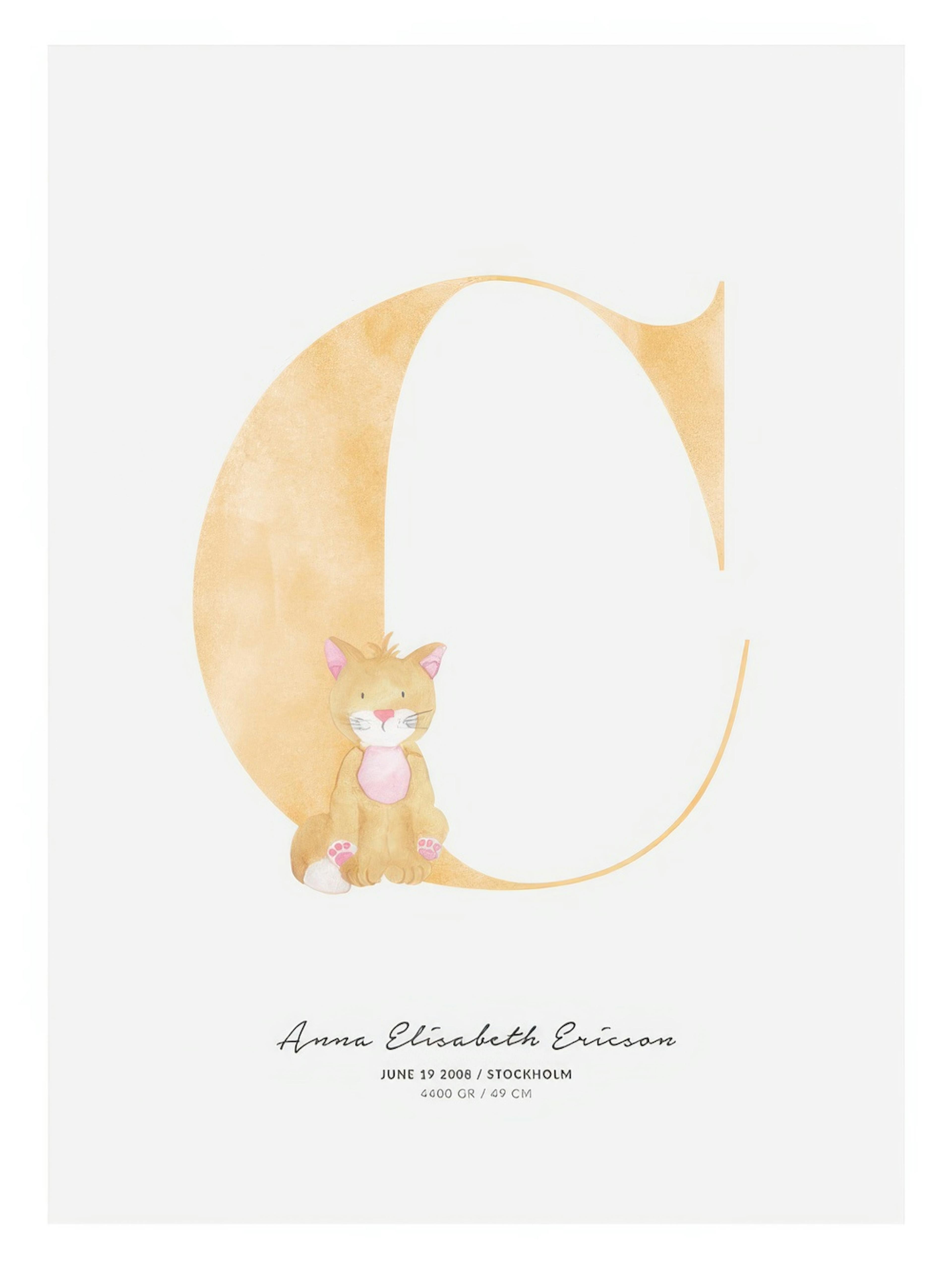 Lettera C per bambini poster personalizzato thumbnail