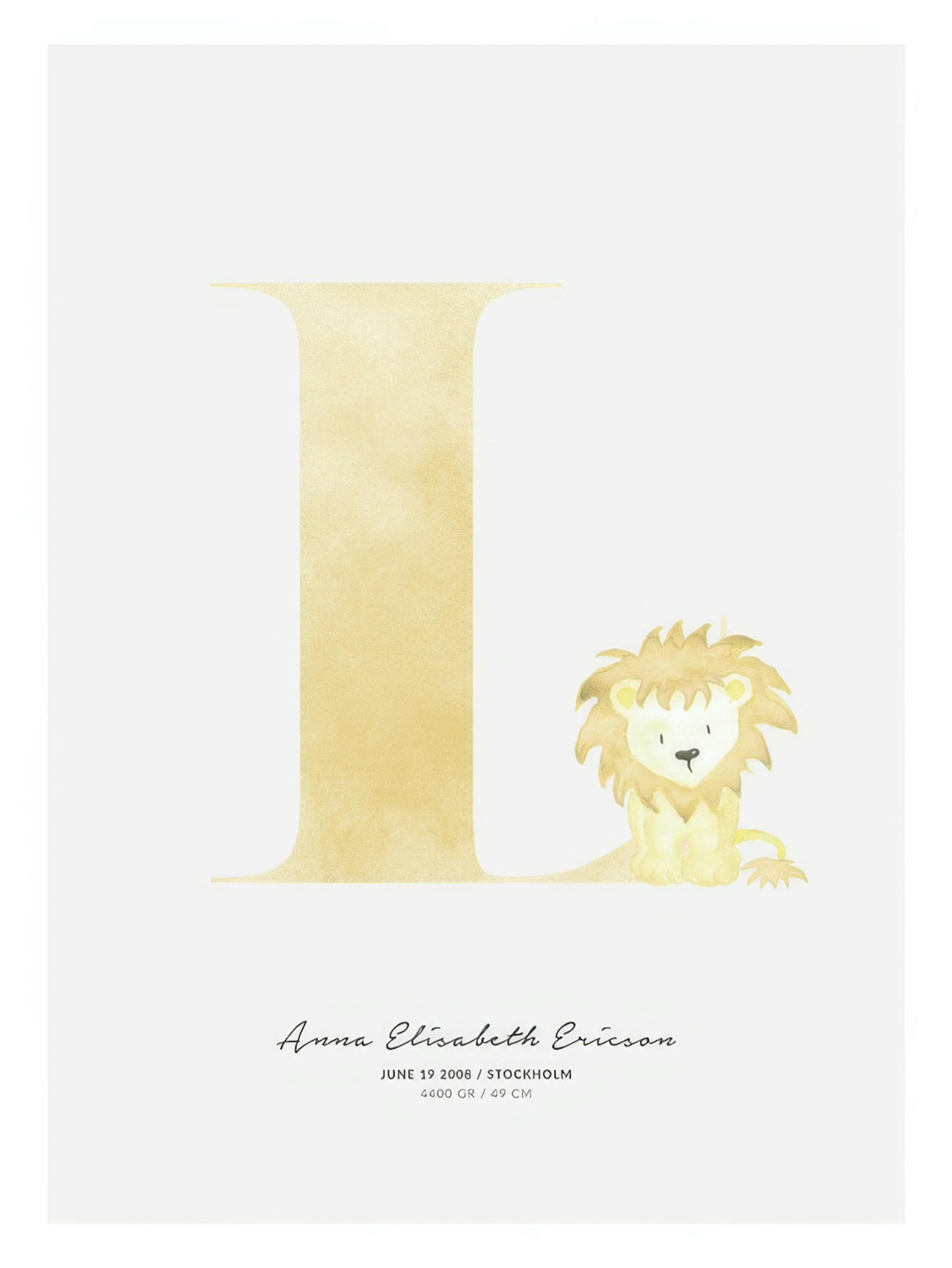 Barn Bokstav L Personlig Poster thumbnail