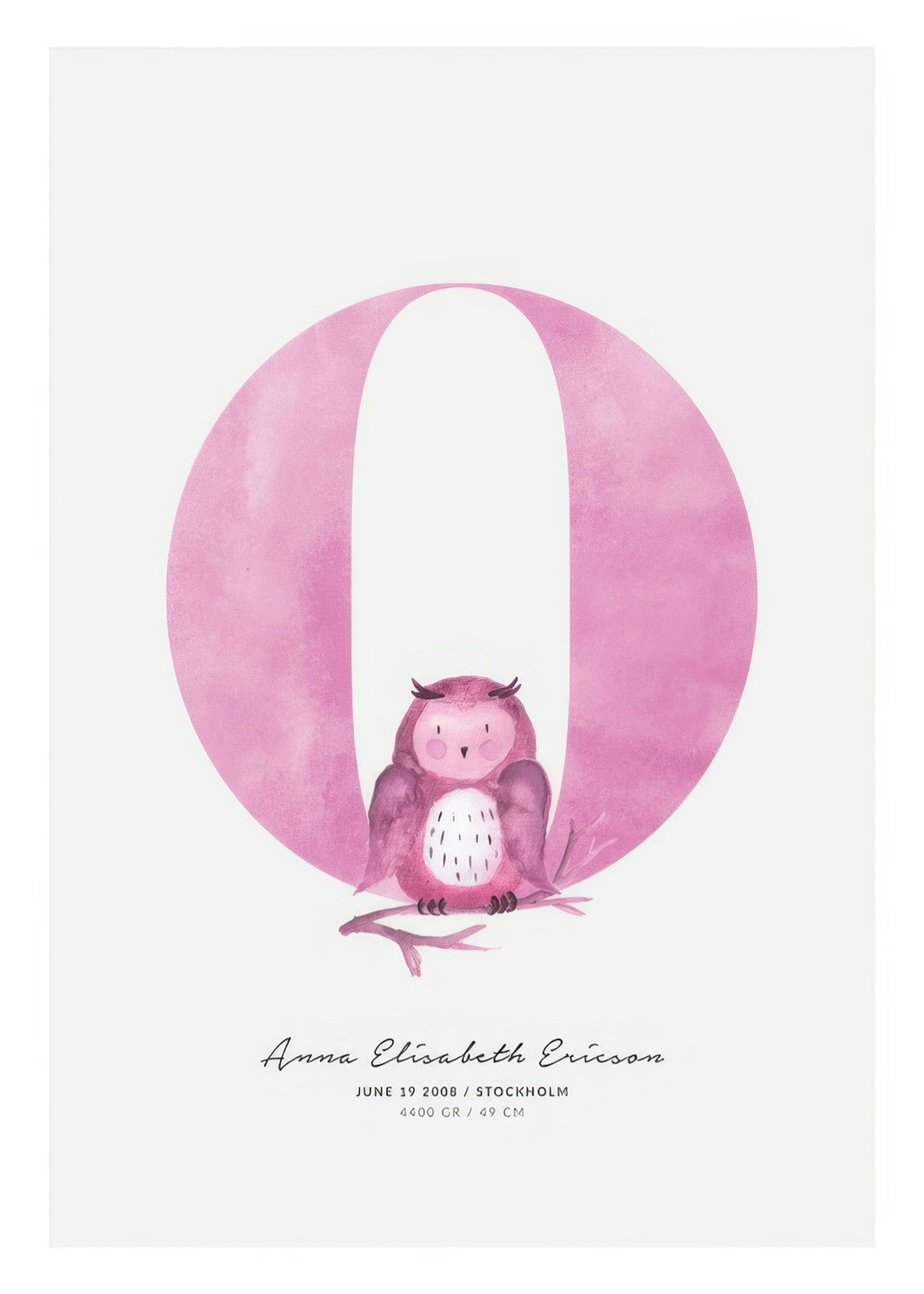 Kinderletter O persoonlijke poster 0