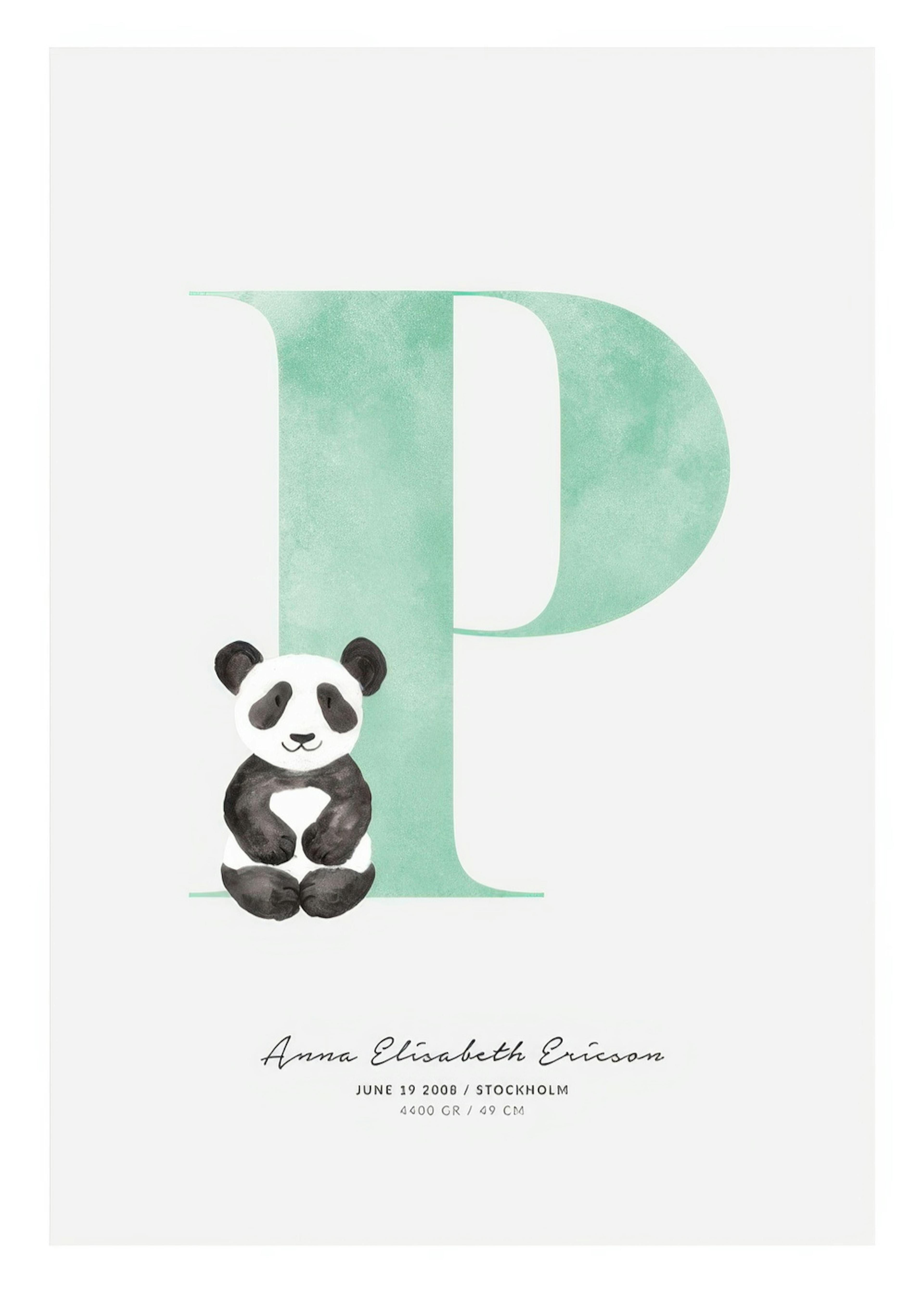 Barn Bokstav P Personlig Poster 0