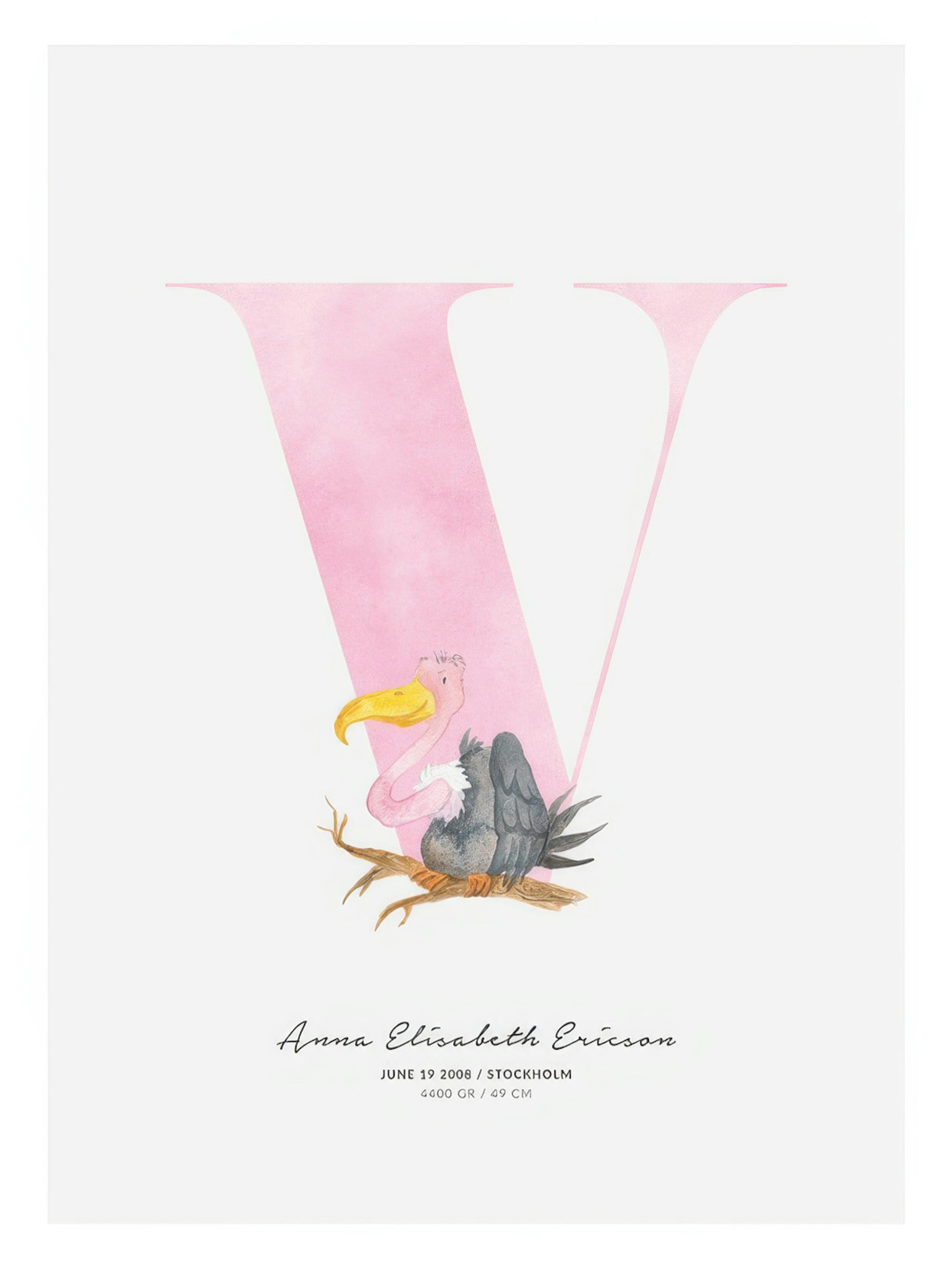 Lettre Enfant V Poster Personnalisé thumbnail